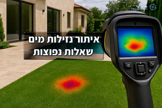מצלמה תרמית מזהה נזילת מים בדשא מול בית פרטי – מתוך מדריך שאלות נפוצות באתר תרמו־שי