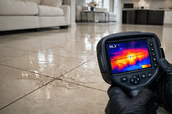 בדיקה תרמית לאיתור רטיבות מתחת לריצוף