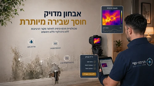 אבחון רטיבות בקיר ללא שבירת קירות